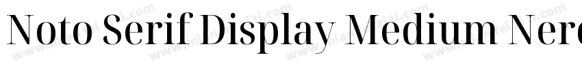 Noto Serif Display Medium Nerd Font字体转换